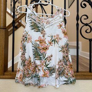 Maurices Tropical Tank with Lace Accents